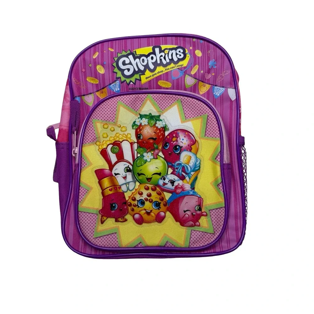 Shopkins Apple Blossom Kooky Cookie Lippy Lips kids school backpack lot 10
